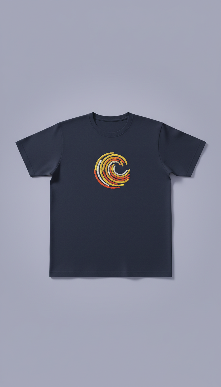 Ink Navy Embroidered Tee